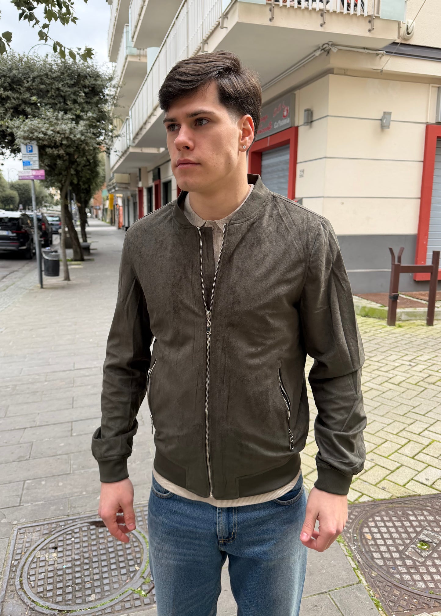 Giubbino in camoscio leggero