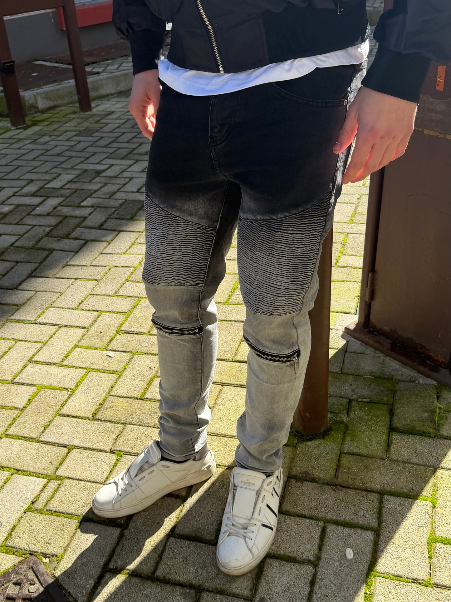 Jeans Biker Sfumato Full Zip 🔥