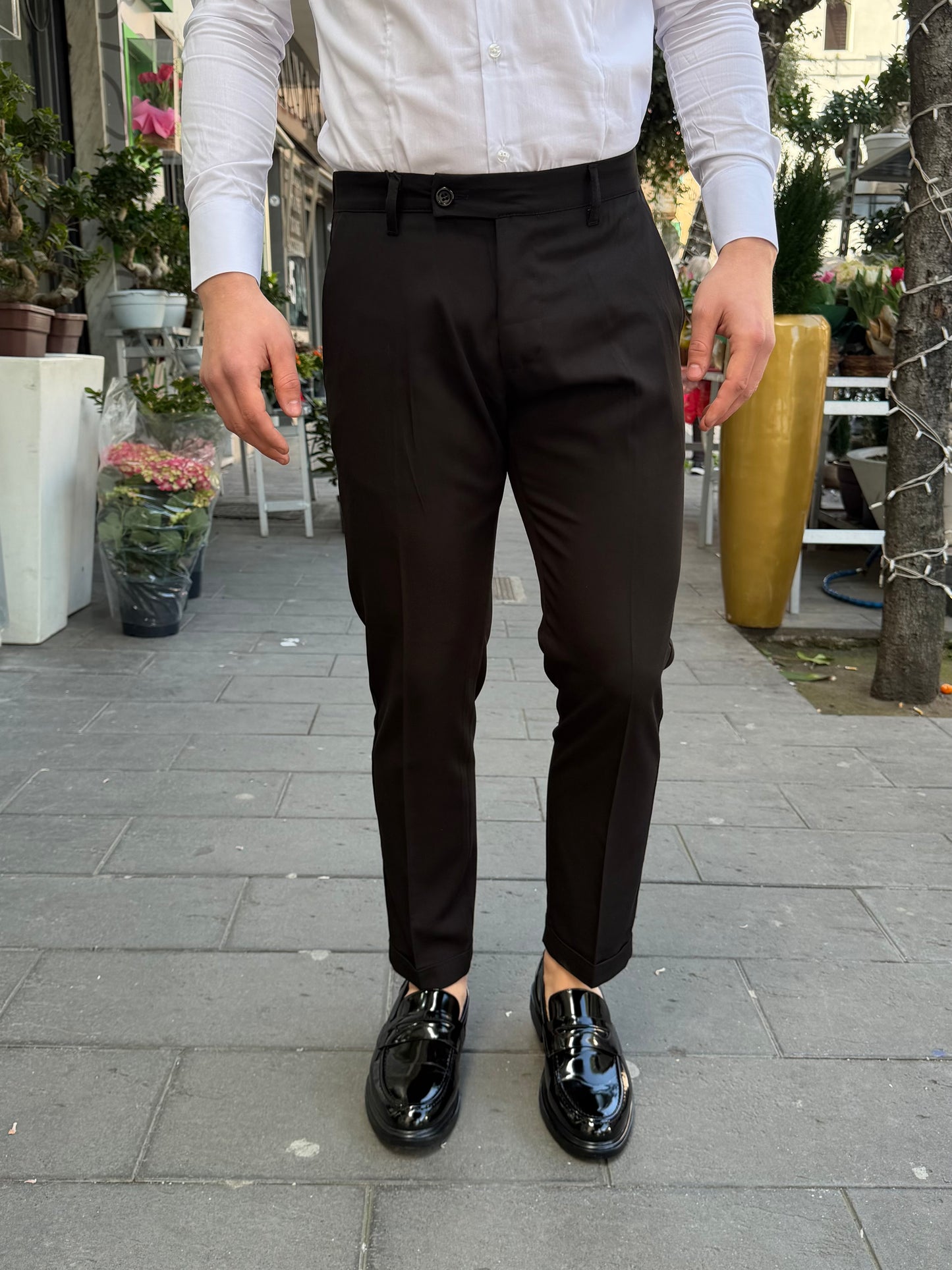 Pantalone sartoriale molla e bottone