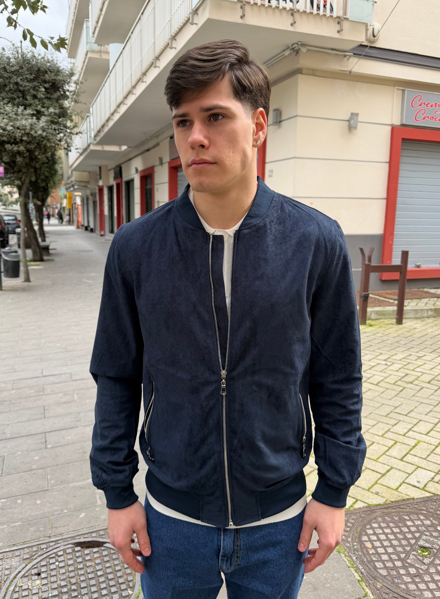 Giubbino in camoscio leggero