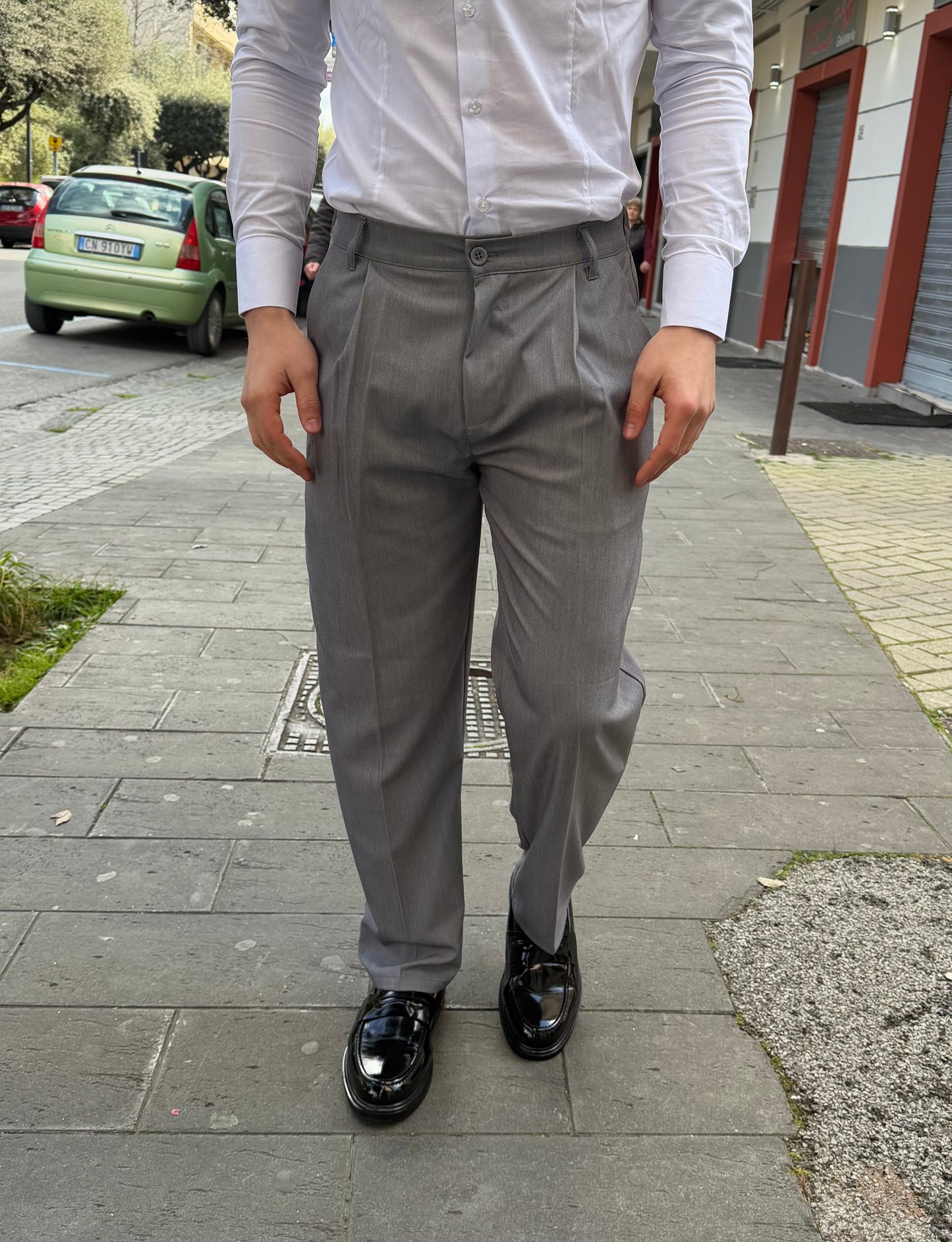 Pantalone Baggy con molla e bottone