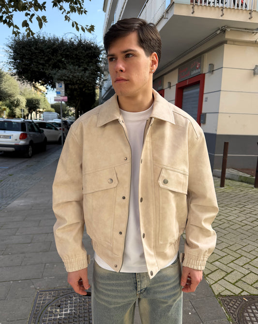 Giubbino in pelle crop 🔥