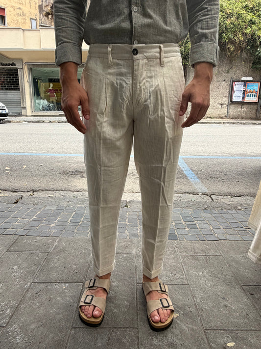 Pantalone sartoriale in lino