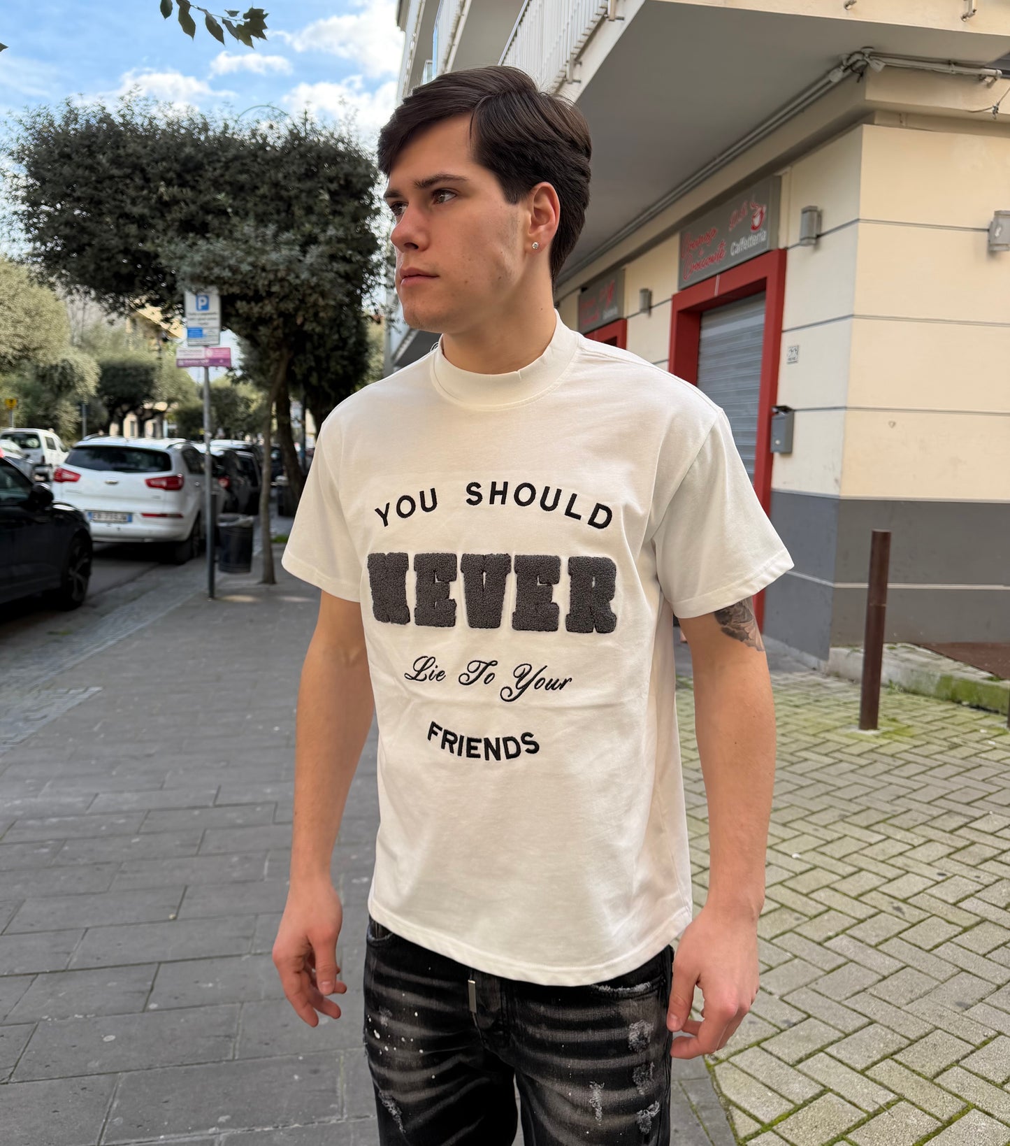 T-Shirt Never Tessuto Premium
