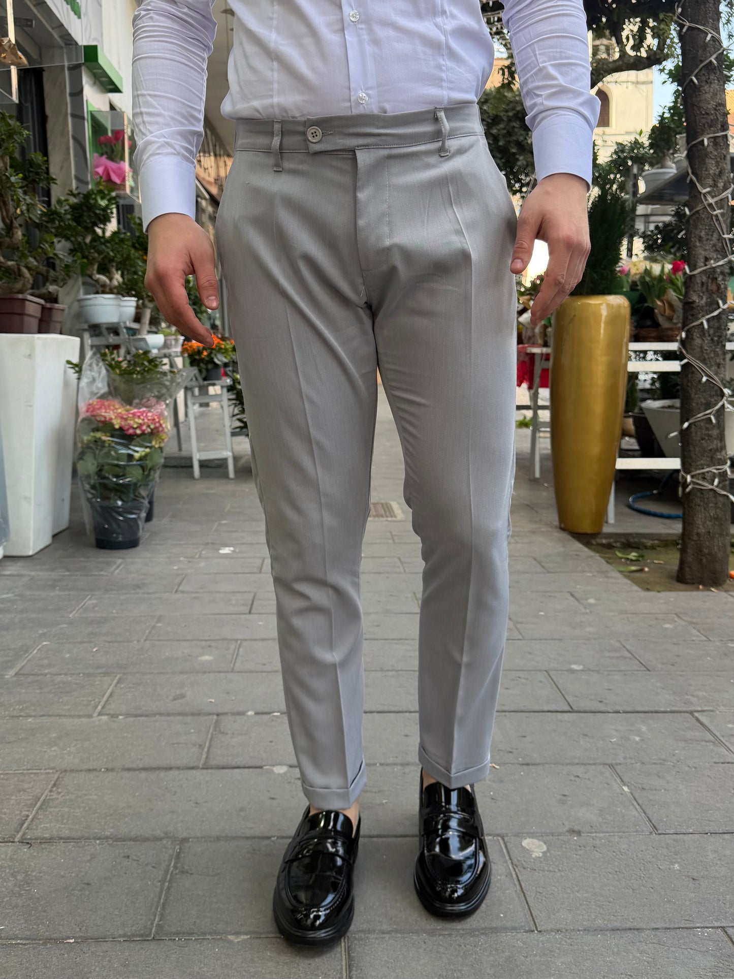 Pantalone sartoriale molla e bottone