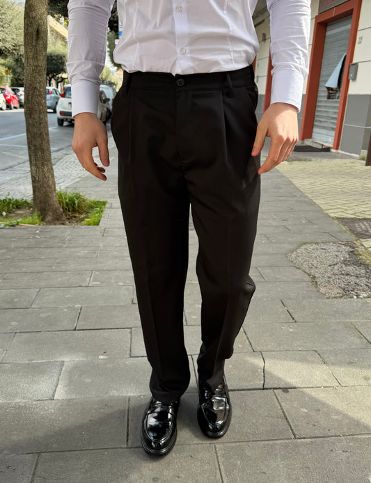 Pantalone Baggy con molla e bottone