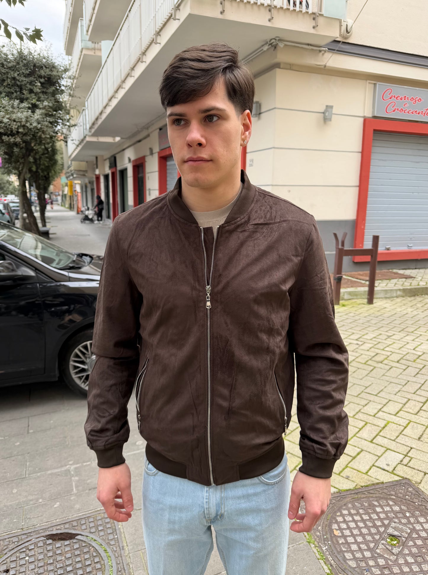 Giubbino in camoscio leggero