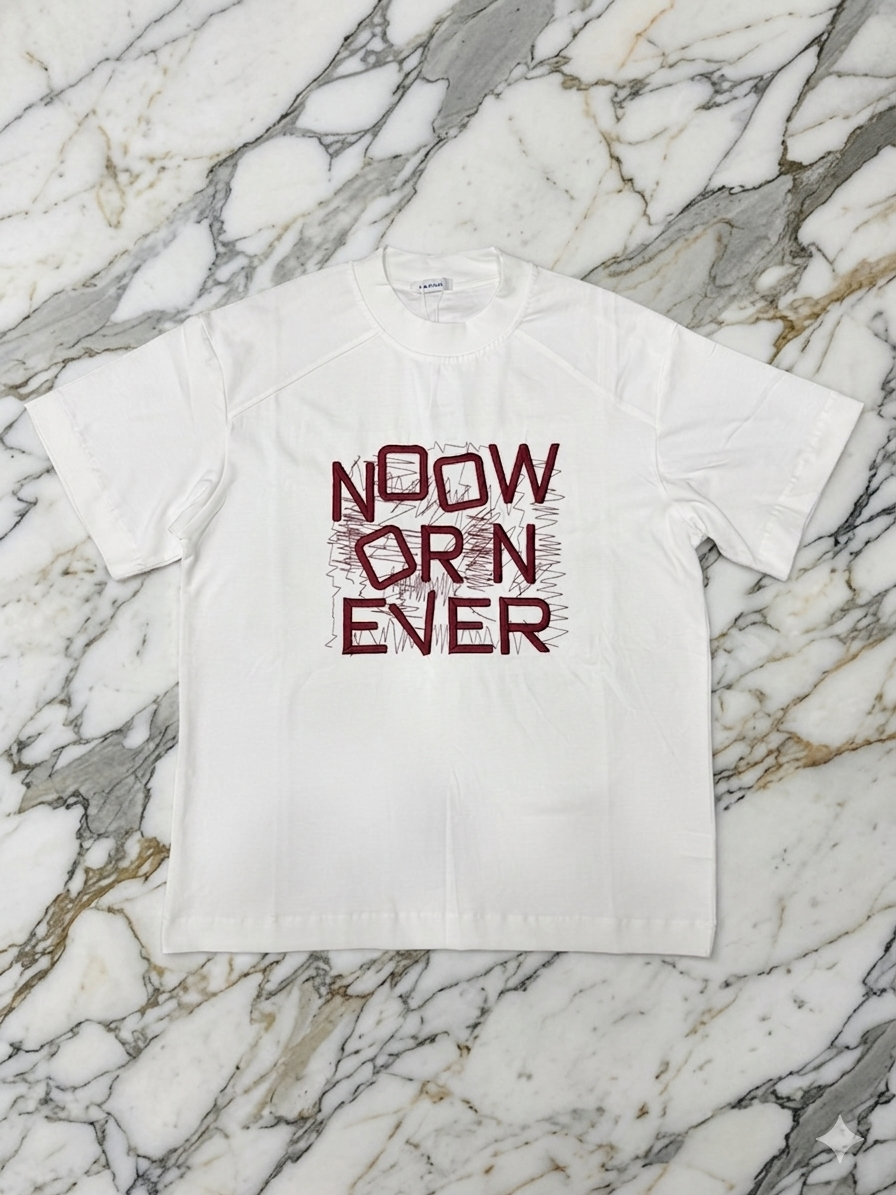 T-shirt stampa ricamata