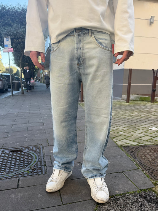 Jeans Baggy Sfumato Blu